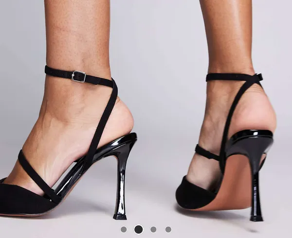 ASOS Ankle Strap Black Heels - Image 2
