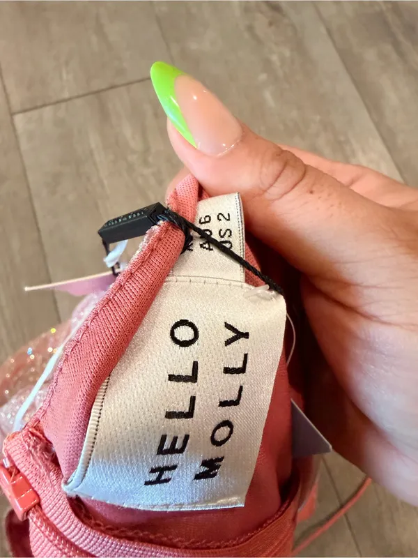 Hello Molly Glitter Pink Strapless Mini Dress - Image 11