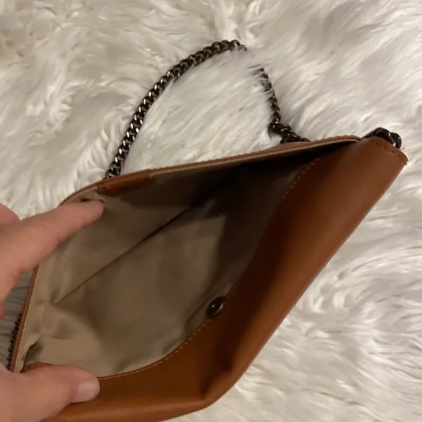 J.Crew 100% Leather Purse /Clutch tan/ brown color excellent condition - Image 7