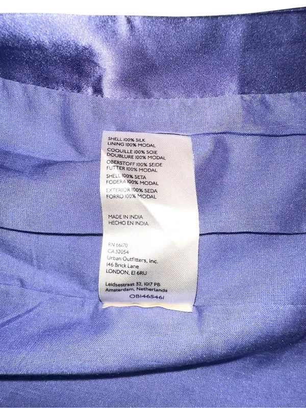 NWT Anthropologie Silk One Shoulder Purple Satin Side Slit Midi Dress 8 - Image 7