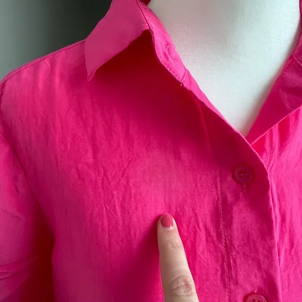 & Other Stories Pink Midi Smock‎ Shirt Dress Size 4 - Image 8