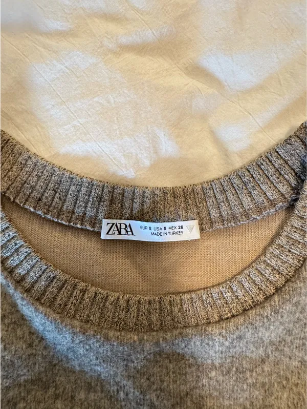 Zara heathered oatmeal sleeveless top - Image 2