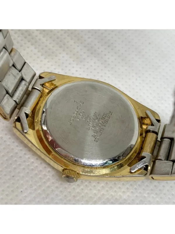 Vintage Jordache Ladies gold tone watch 25mm Quartz analog adjustable running - Image 6