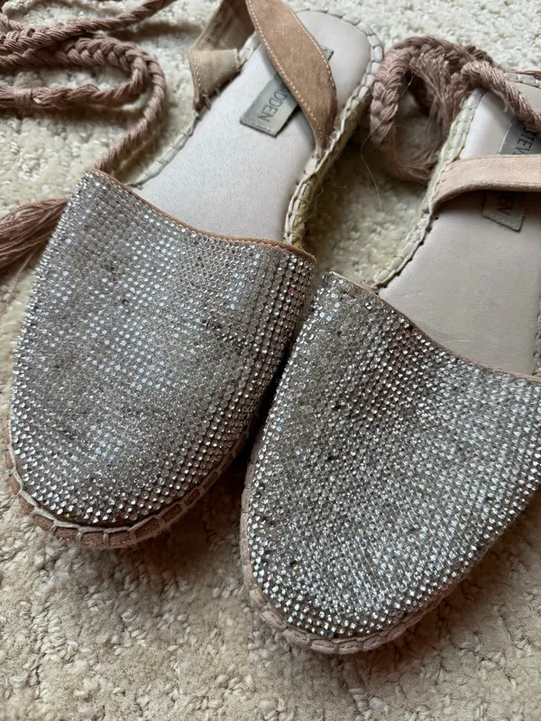 Steve Madden Mesa Rhinestone Espadrille Flats - Image 3