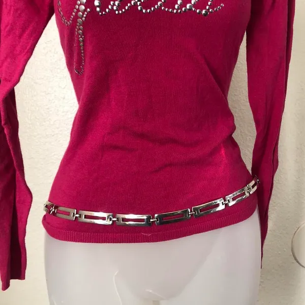 NWT 2000s Y2K Low Waist Retro Unique Silver tone rectangular belt S-L #futuristic #cyber #punk #whimsygoth #gothic boho biker baddie - Image 2