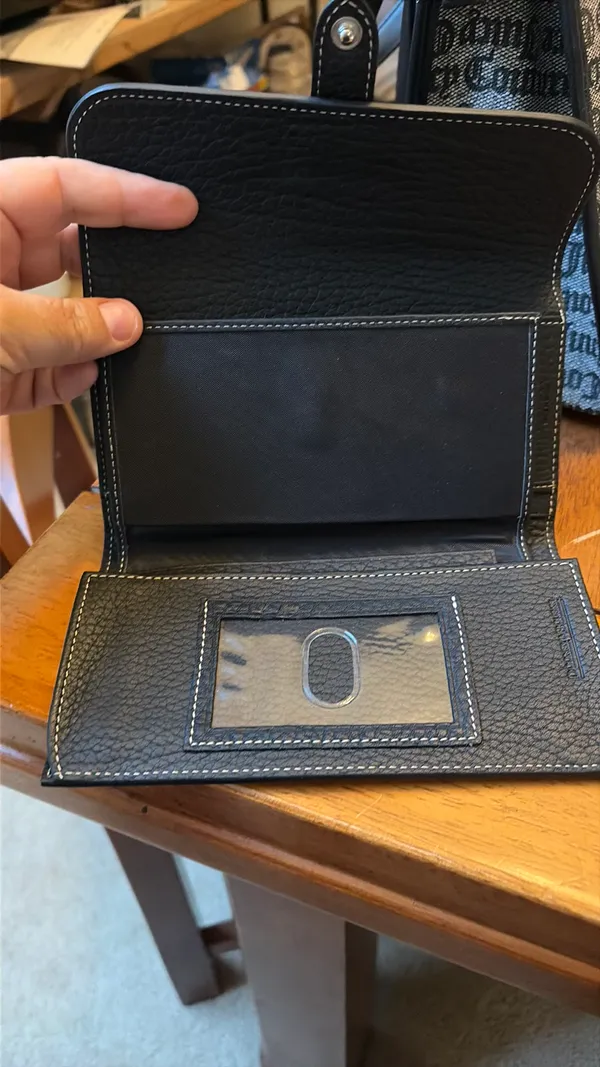 Dooney & Bourke Black Pebbled Leather Snap Wallet - Image 2