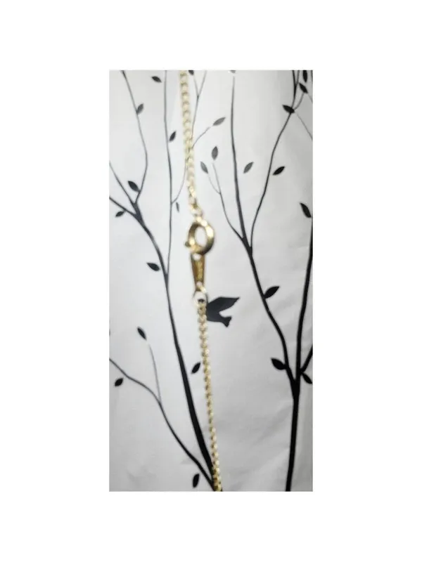 Gold Tone Cross and Chain Necklace - Image 6