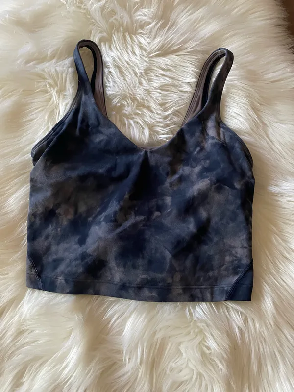 Lululemon Align Crop Tank Top Diamond Dye Lunar Rock True Navy - Image 3