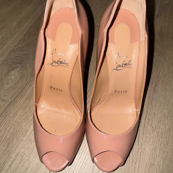 CL Hot Chick Alta 120 mm Open-toe pumps - Patent calf leather - Blush - Women - Image 11