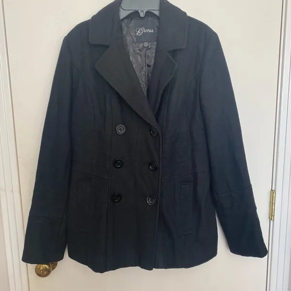 Guess medium black pea coat  with side pockets - Image 8