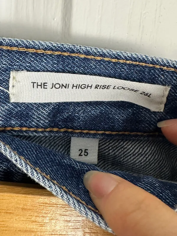 Aritzia Denim Forum Joni High Rise Loose Wide Leg Jeans Size 25 Medium Wash 26L - Image 8