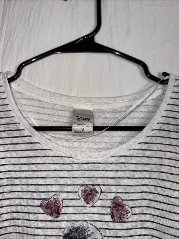 Disney LC Lauren Conrad Mickey Mouse Striped High-Low Top Size S - Image 3