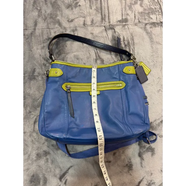 Coach lime green leather Coach Daisy Spectator convertible hobo bag - Image 10