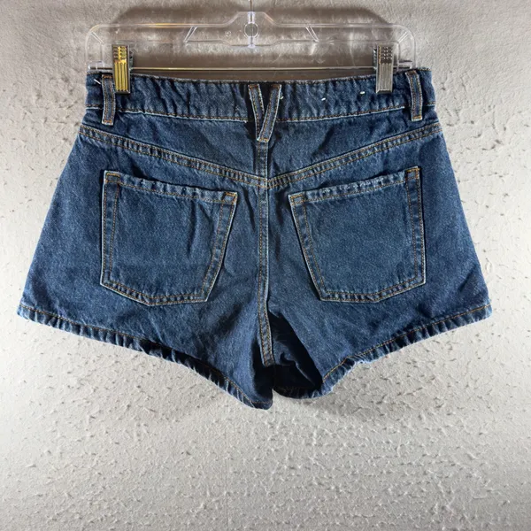1546 | Garage Relaxed A-Line High Waisted Denim Shorts Summer Blue Women 1 / 25‎ - Image 2