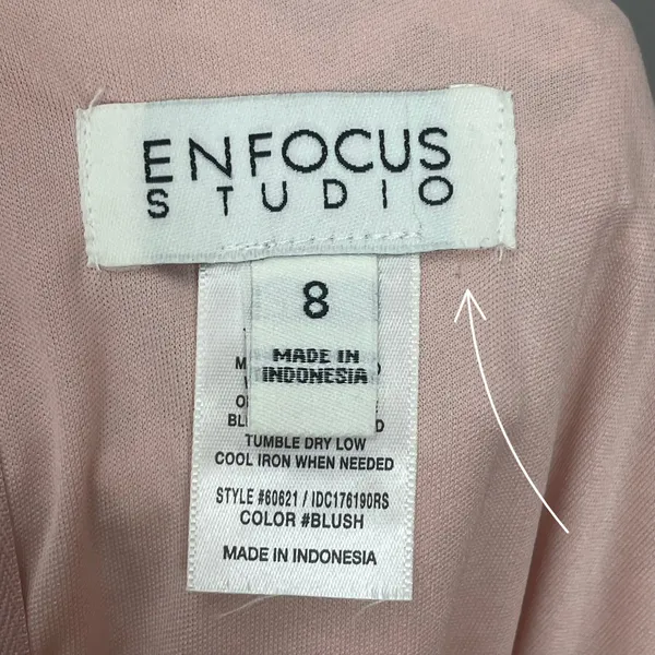 Enfocus Studio Lace Sheath Dress Women 8 Blush Pink Mock Neck Flutter Sleeve‎ - Image 8