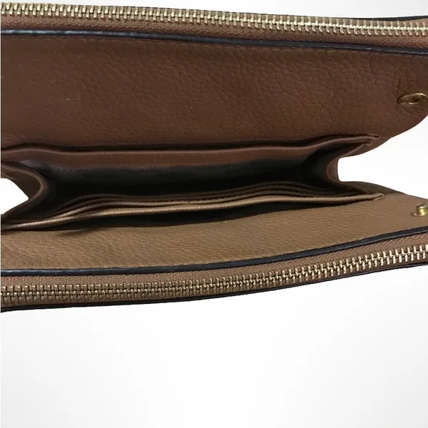 Michael Kors Brown Leather Messenger Bag - Image 5