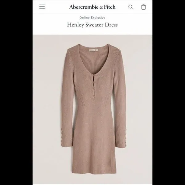 ✨Abercrombie Henley Sweater Dress✨ - Image 2