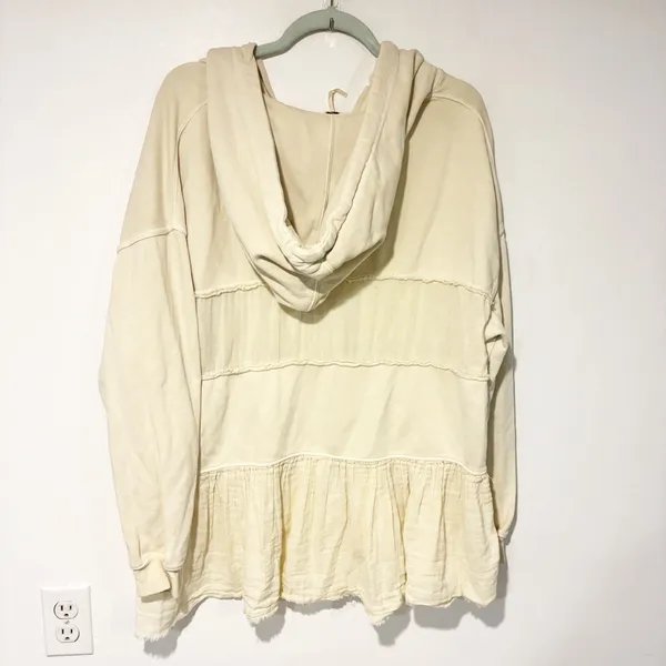 Free People‎ Sail Away With Me Hoodie Pullover Sweatshirt Boho Lagenlook Size XS - Image 6