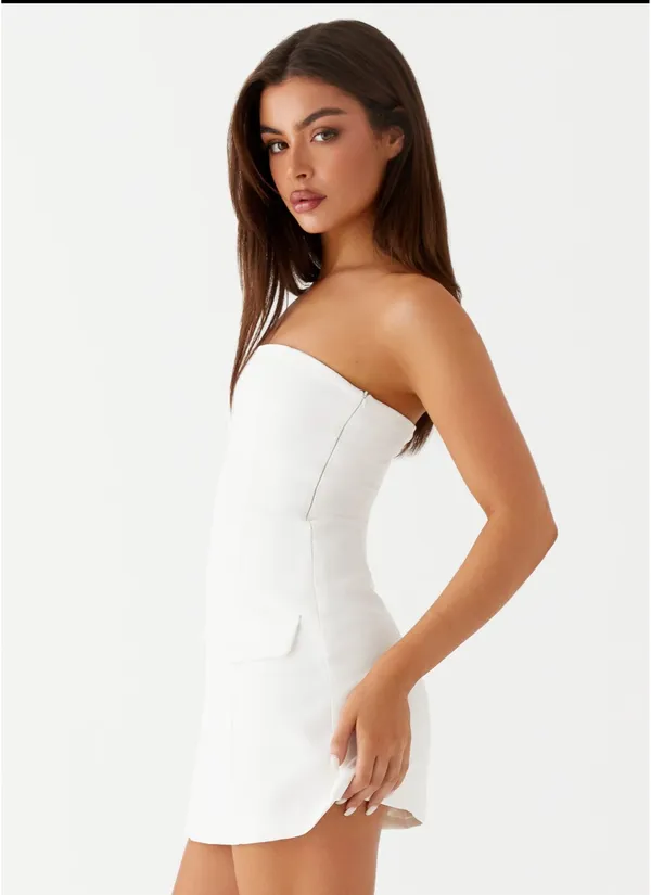 Peppermayo Allora Strapless Mini Dress - White - Image 2