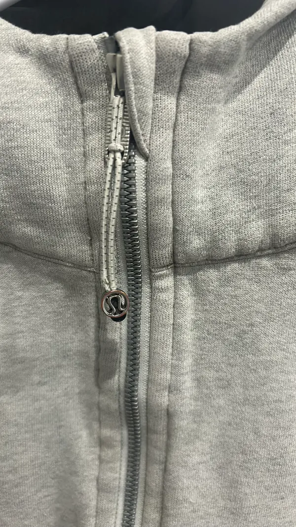 Lululemon Scuba Hoodie Oversized Half-Zip M/L Heathered Grey - Image 4