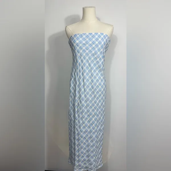 NWT Amanda Uprichard‎ Shiran Dress in Meadow Plaid Sz Medium $211 - Image 6