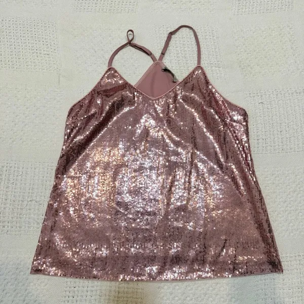 Grace Karin large sequin front spaghetti strap top shell blouse TS 3577 - Image 8