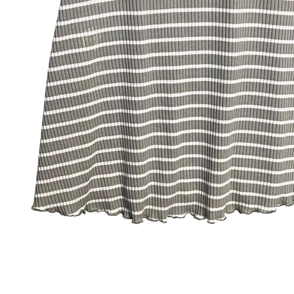 Abercrombie & Fitch Dress Womens XS Gray Striped Ribbed Knit Swing Sundress - Image 9