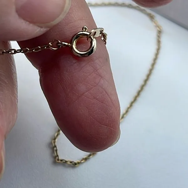 Vintage floral pendant necklace. 18” chain. - Image 4