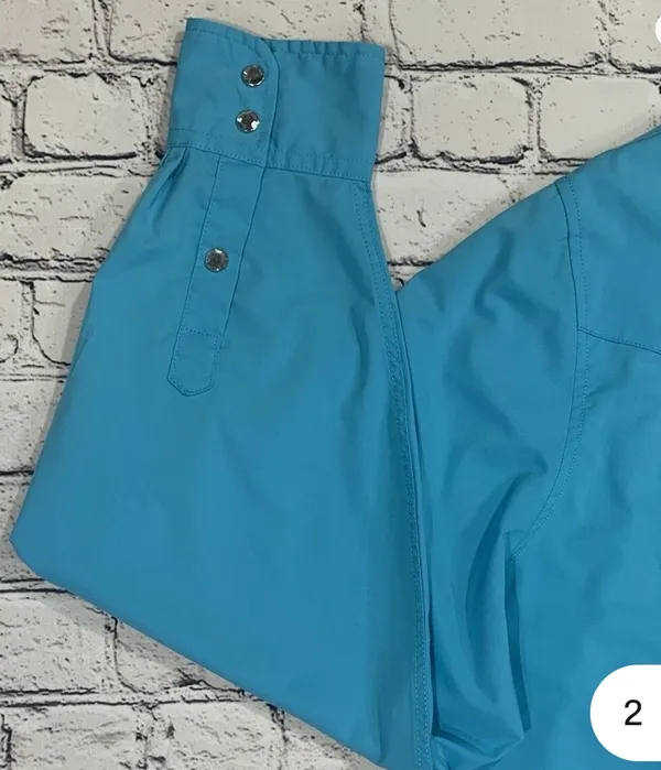 Cowgirl Hardware Bamboo Western Pearl Rhinestone Snap Women’s Aqua Blue Cowgirl Shirt - Image 4