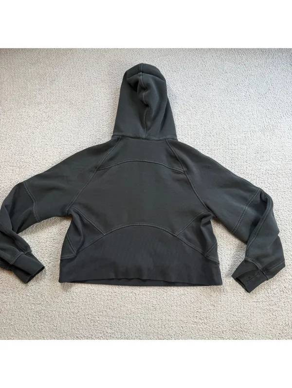 Lululemon Scuba Oversized Half-Zip Hoodie Black Women's M/L Yoga Running Gym - Image 2