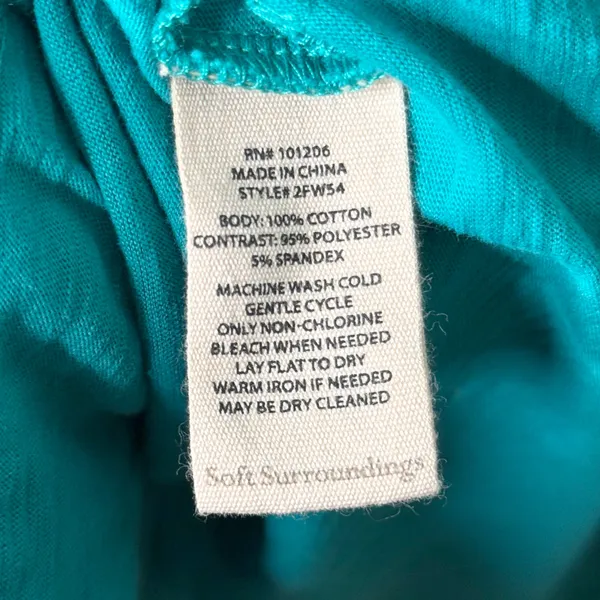 Soft Surroundings Danielle Button Midi Dress Teal Blue Green Size Small - Image 10