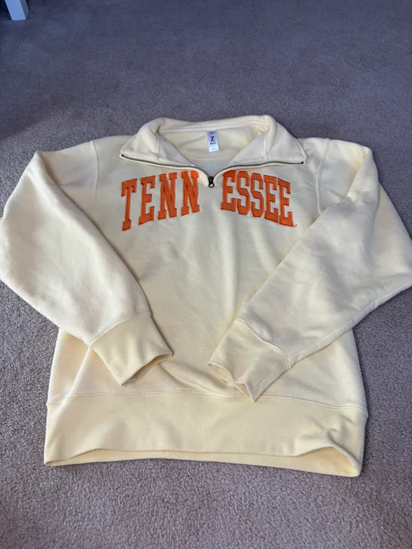 Light Yellow Tennessee Quarter Zip Size XS - Image 2