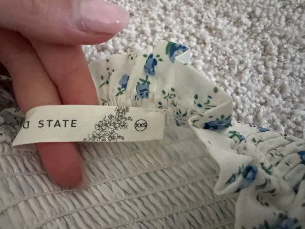 Altar'd State Dress Blue Floral - Image 3