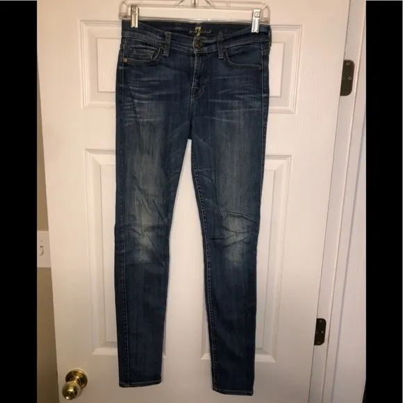 7 for all mankind The Skinny Jeans Sz 26 - Image 2