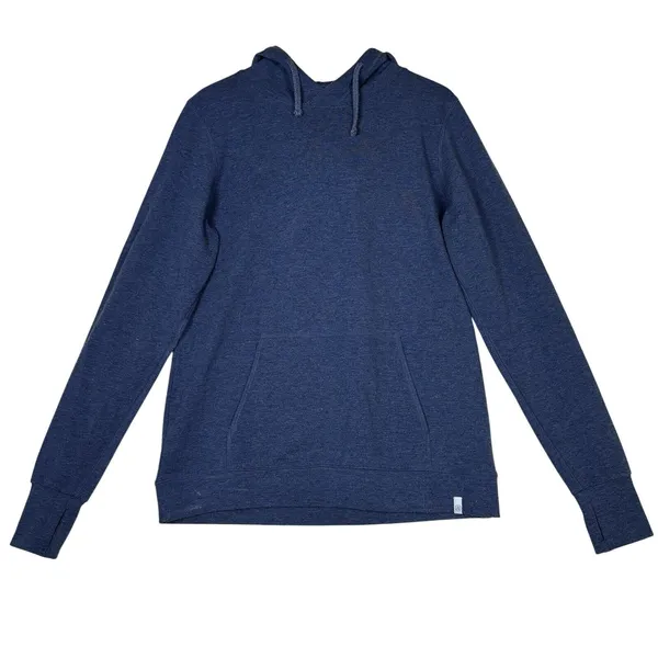 Lauren James Hoodie Womens Sz M Heathered Blue‎ Soft Thumb Holes - Image 2