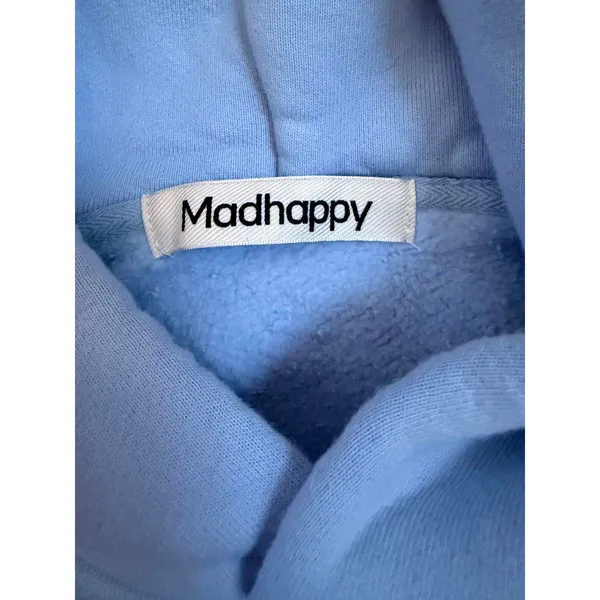 Madhappy Light Blue Hoodie with Red Logo - Image 4