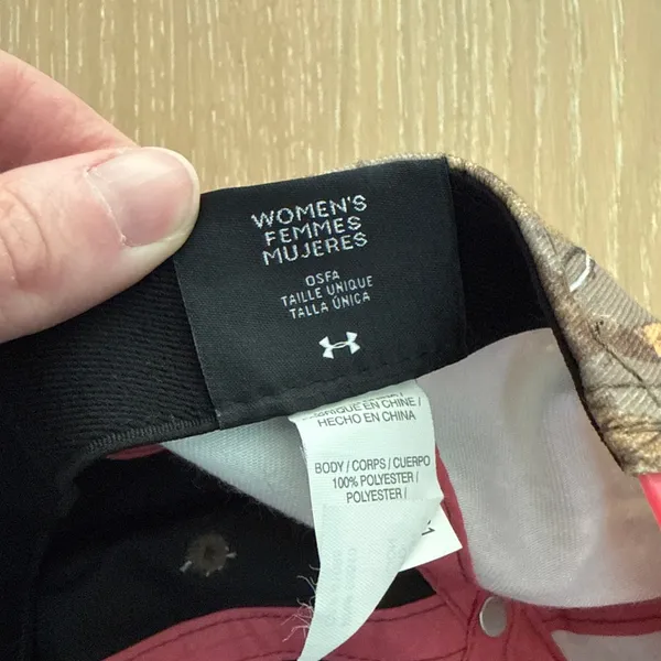Under Armour Camo Hat in Brown and Pink - Image 3