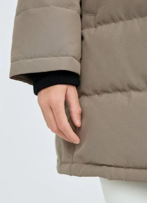Aritzia Tna The Powder Parka Jacket Modern Taupe Goose Down like new Small - Image 7