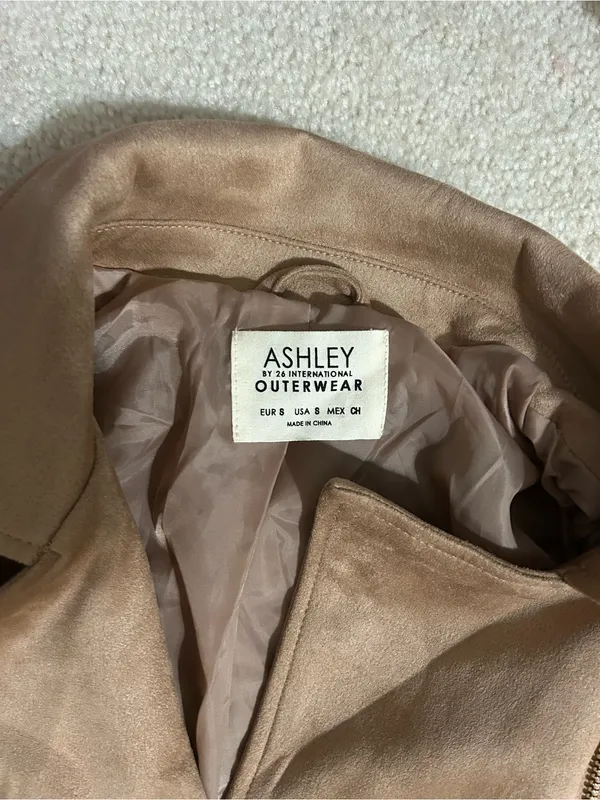 Ashley Mason Taupe Suede Moto Jacket - Women's - Image 3