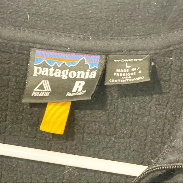 Patagonia Women’s Large Regulator Full Zip Up Fleece Jacket Polartec Black - Image 3