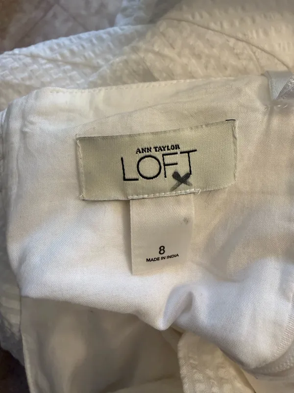Loft Ann Taylor White Halter Top Dress - Image 4