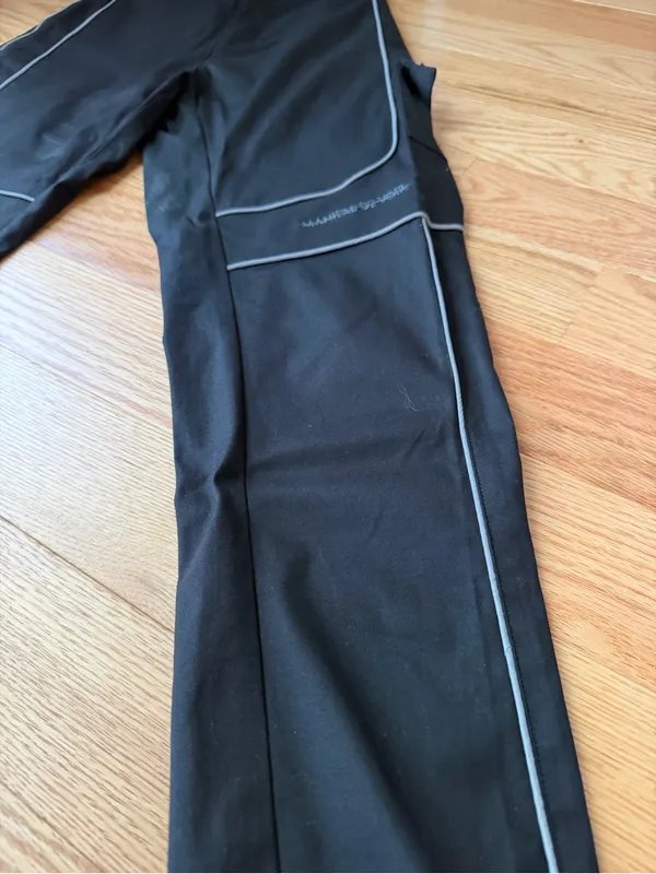 Maniere De Voir Black Reflective Cargo Jogger Pants Size 6 Y2K Techwear - Image 7