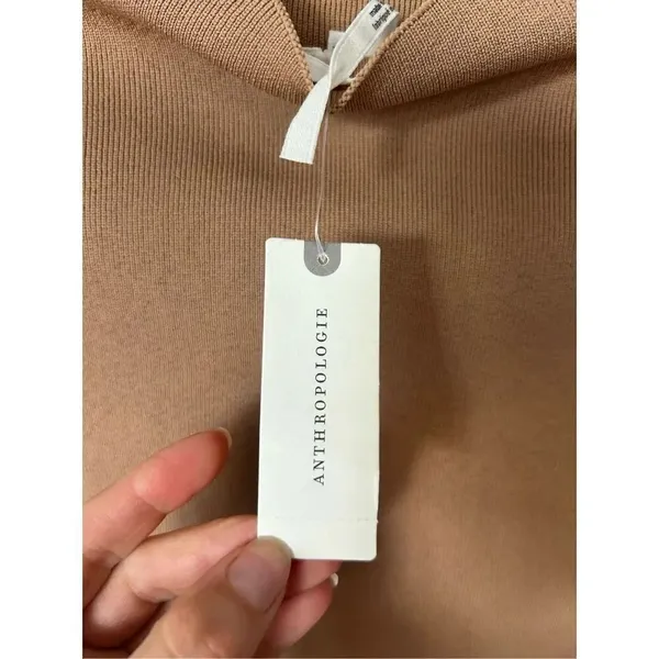 Anthropologie Mock-Neck Cap-Sleeve Mini Dress Size S NWT - Image 6