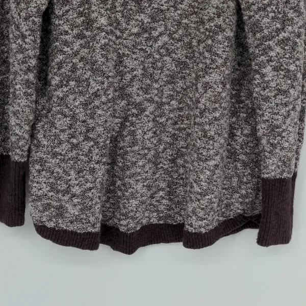 L.L. Bean Signature Cotton Linen Ragg Sweater Size Large Mock‎ Neck Marled - Image 7