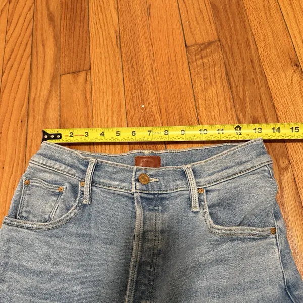 Mother High Waisted Spinner Ankle Fray Jeans In The Blink of an Eye Size 26‎ - Image 12