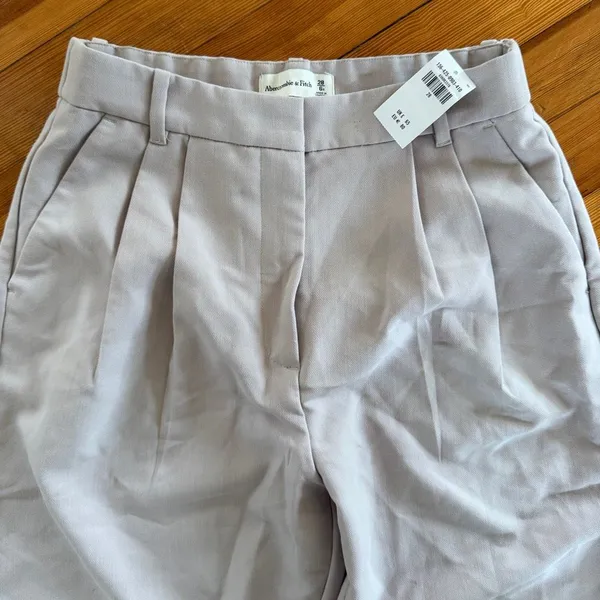 Abercrombie & Fitch NWT Sloane Curve Love Tailored Wide Leg Pant in Light Taupe - Image 6