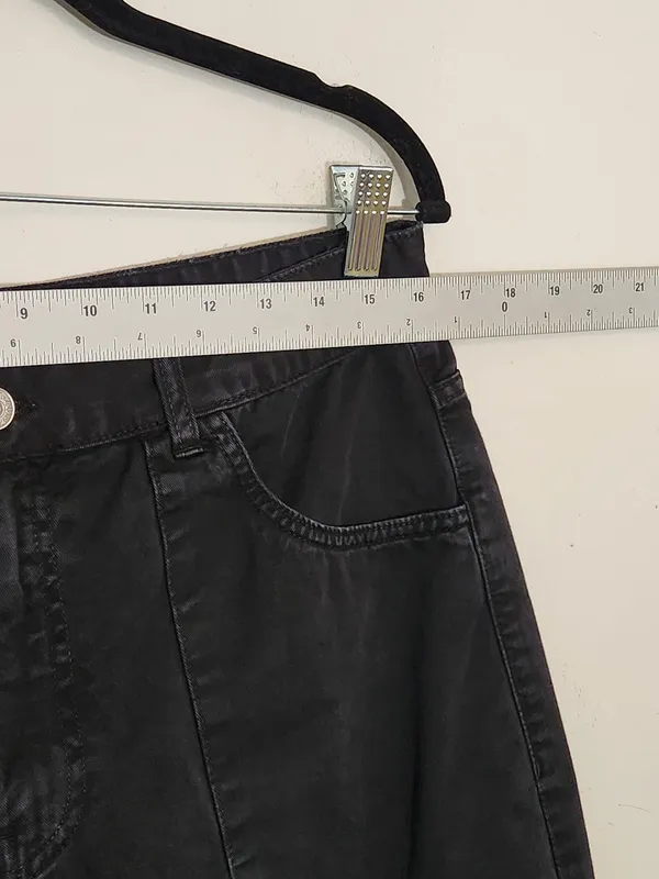 Zara Black Wide Leg Cargo Pants Size 10 - Image 5