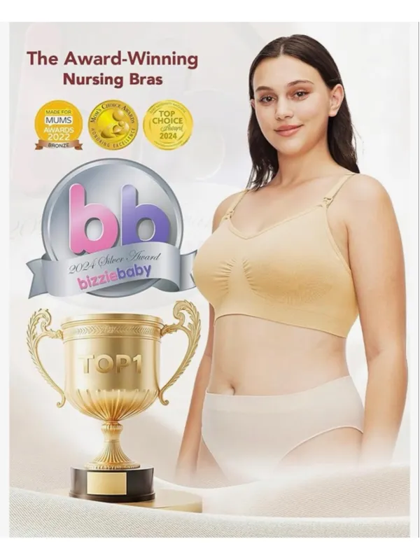 NEW 3 Pk Full Bust Seamless Nursing Maternity Bras Bralette XL - Image 3