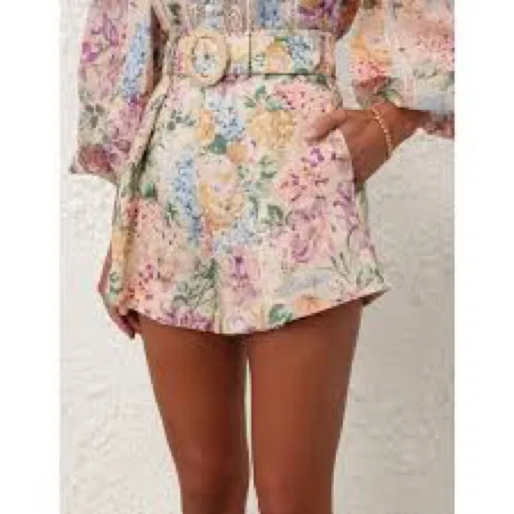 ZIMMERMANN Halliday Tuck belted linen shorts, Size 3 US 10, $649 - Image 9