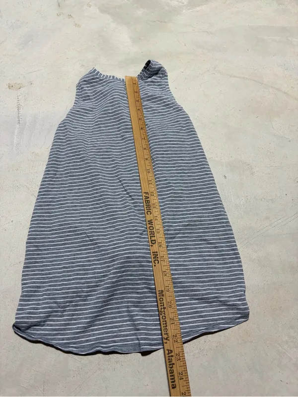 Lululemon Striped Gray & White knotted back tank top - Image 2
